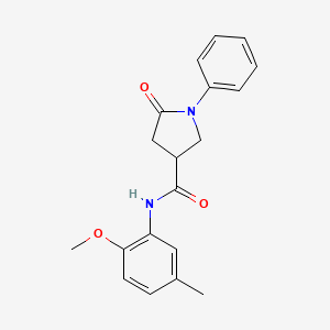 N-(2-methoxy-5-methylphenyl)-5-oxo-1-phenylpyrrolidine-3-carboxamide