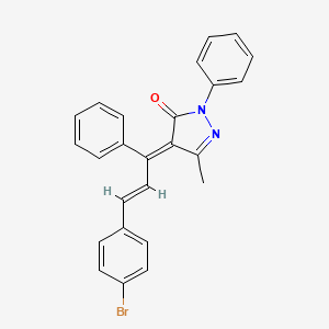 4-[3-(4-bromophenyl)-1-phenyl-2-propen-1-ylidene]-5-methyl-2-phenyl-2,4-dihydro-3H-pyrazol-3-one