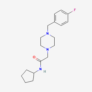 N-CYCLOPENTYL-2-{4-[(4-FLUOROPHENYL)METHYL]PIPERAZIN-1-YL}ACETAMIDE