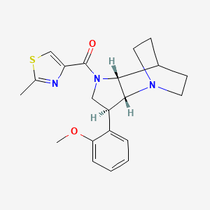 (2R*,3S*,6R*)-3-(2-methoxyphenyl)-5-[(2-methyl-1,3-thiazol-4-yl)carbonyl]-1,5-diazatricyclo[5.2.2.0~2,6~]undecane