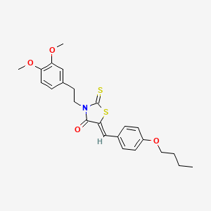 5-(4-butoxybenzylidene)-3-[2-(3,4-dimethoxyphenyl)ethyl]-2-thioxo-1,3-thiazolidin-4-one