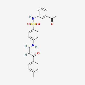 N-(3-acetylphenyl)-4-{[3-(4-methylphenyl)-3-oxo-1-propen-1-yl]amino}benzenesulfonamide