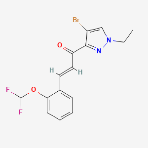 (E)-1-(4-BROMO-1-ETHYL-1H-PYRAZOL-3-YL)-3-[2-(DIFLUOROMETHOXY)PHENYL]-2-PROPEN-1-ONE