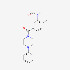 molecular formula C20H23N3O2 B5356429 N-{2-methyl-5-[(4-phenyl-1-piperazinyl)carbonyl]phenyl}acetamide 