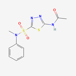 N-(5-{[methyl(phenyl)amino]sulfonyl}-1,3,4-thiadiazol-2-yl)acetamide