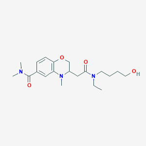 3-{2-[ethyl(4-hydroxybutyl)amino]-2-oxoethyl}-N,N,4-trimethyl-3,4-dihydro-2H-1,4-benzoxazine-6-carboxamide