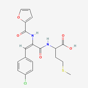 2-[[(E)-3-(4-chlorophenyl)-2-(furan-2-carbonylamino)prop-2-enoyl]amino]-4-methylsulfanylbutanoic acid