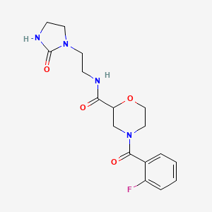 4-(2-fluorobenzoyl)-N-[2-(2-oxo-1-imidazolidinyl)ethyl]-2-morpholinecarboxamide