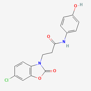 3-(6-CHLORO-2-OXO-2,3-DIHYDRO-1,3-BENZOXAZOL-3-YL)-N-(4-HYDROXYPHENYL)PROPANAMIDE