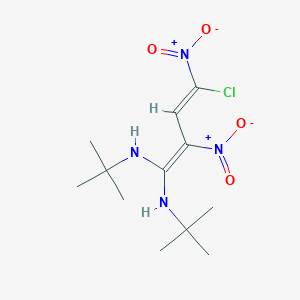 molecular formula C12H21ClN4O4 B5356651 N~1~,N~1~-di-tert-butyl-4-chloro-2,4-dinitro-1,3-butadiene-1,1-diamine 