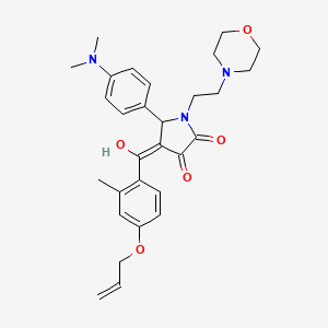 molecular formula C29H35N3O5 B5356669 4-[4-(allyloxy)-2-methylbenzoyl]-5-[4-(dimethylamino)phenyl]-3-hydroxy-1-[2-(4-morpholinyl)ethyl]-1,5-dihydro-2H-pyrrol-2-one 