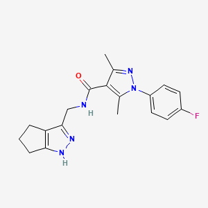 1-(4-fluorophenyl)-3,5-dimethyl-N-(1,4,5,6-tetrahydrocyclopenta[c]pyrazol-3-ylmethyl)-1H-pyrazole-4-carboxamide