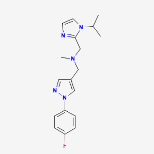 1-[1-(4-fluorophenyl)-1H-pyrazol-4-yl]-N-[(1-isopropyl-1H-imidazol-2-yl)methyl]-N-methylmethanamine