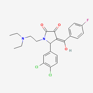 5-(3,4-dichlorophenyl)-1-[2-(diethylamino)ethyl]-4-(4-fluorobenzoyl)-3-hydroxy-1,5-dihydro-2H-pyrrol-2-one