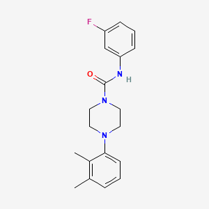 molecular formula C19H22FN3O B5356735 4-(2,3-dimethylphenyl)-N-(3-fluorophenyl)-1-piperazinecarboxamide 