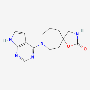 8-(7H-pyrrolo[2,3-d]pyrimidin-4-yl)-1-oxa-3,8-diazaspiro[4.6]undecan-2-one