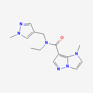 N-ethyl-1-methyl-N-[(1-methyl-1H-pyrazol-4-yl)methyl]-1H-imidazo[1,2-b]pyrazole-7-carboxamide