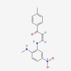 (Z)-3-[2-(methylamino)-5-nitroanilino]-1-(4-methylphenyl)prop-2-en-1-one