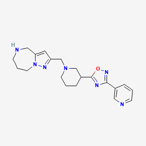 2-({3-[3-(3-pyridinyl)-1,2,4-oxadiazol-5-yl]-1-piperidinyl}methyl)-5,6,7,8-tetrahydro-4H-pyrazolo[1,5-a][1,4]diazepine