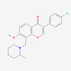 3-(4-chlorophenyl)-7-hydroxy-8-[(2-methylpiperidin-1-yl)methyl]-4H-chromen-4-one