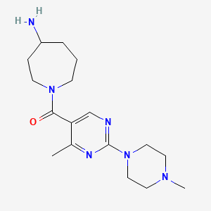 1-{[4-methyl-2-(4-methyl-1-piperazinyl)-5-pyrimidinyl]carbonyl}-4-azepanamine