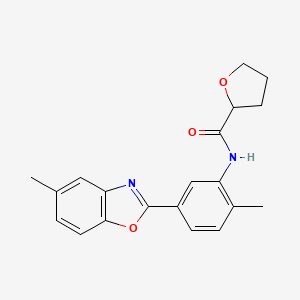 N-[2-methyl-5-(5-methyl-1,3-benzoxazol-2-yl)phenyl]tetrahydrofuran-2-carboxamide