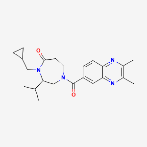 4-(cyclopropylmethyl)-1-[(2,3-dimethylquinoxalin-6-yl)carbonyl]-3-isopropyl-1,4-diazepan-5-one