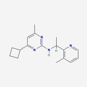 4-cyclobutyl-6-methyl-N-[1-(3-methylpyridin-2-yl)ethyl]pyrimidin-2-amine