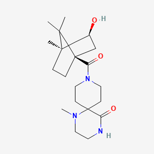 9-{[(1R*,3S*,4S*)-3-hydroxy-4,7,7-trimethylbicyclo[2.2.1]hept-1-yl]carbonyl}-1-methyl-1,4,9-triazaspiro[5.5]undecan-5-one