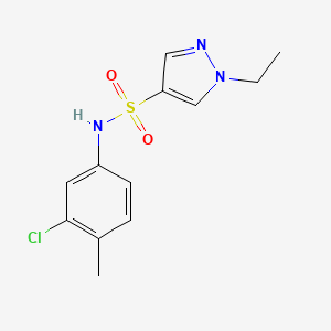 N-(3-chloro-4-methylphenyl)-1-ethyl-1H-pyrazole-4-sulfonamide