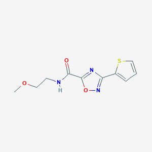 molecular formula C10H11N3O3S B5356838 N-(2-methoxyethyl)-3-(2-thienyl)-1,2,4-oxadiazole-5-carboxamide 