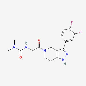 N'-{2-[3-(3,4-difluorophenyl)-1,4,6,7-tetrahydro-5H-pyrazolo[4,3-c]pyridin-5-yl]-2-oxoethyl}-N,N-dimethylurea