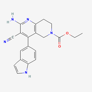 ethyl 2-amino-3-cyano-4-(1H-indol-5-yl)-7,8-dihydro-1,6-naphthyridine-6(5H)-carboxylate