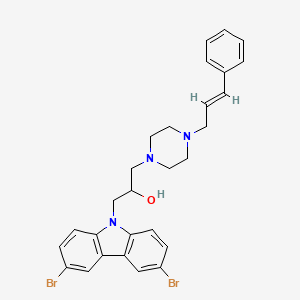 1-(3,6-dibromocarbazol-9-yl)-3-[4-[(E)-3-phenylprop-2-enyl]piperazin-1-yl]propan-2-ol