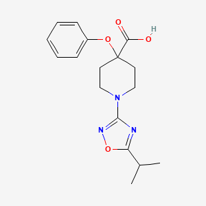 1-(5-isopropyl-1,2,4-oxadiazol-3-yl)-4-phenoxypiperidine-4-carboxylic acid