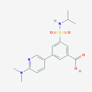 3-[6-(dimethylamino)pyridin-3-yl]-5-[(isopropylamino)sulfonyl]benzoic acid