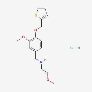 2-methoxy-N-[[3-methoxy-4-(thiophen-2-ylmethoxy)phenyl]methyl]ethanamine;hydrochloride