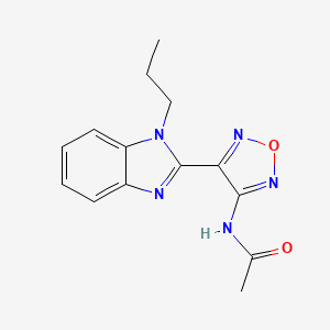 N-[4-(1-propyl-1H-benzimidazol-2-yl)-1,2,5-oxadiazol-3-yl]acetamide