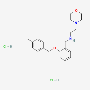 N-[[2-[(4-methylphenyl)methoxy]phenyl]methyl]-2-morpholin-4-ylethanamine;dihydrochloride