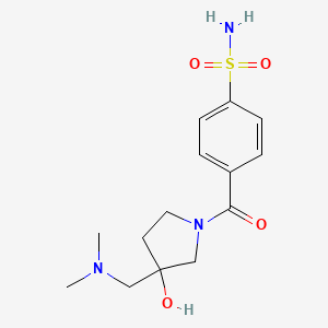 4-({3-[(dimethylamino)methyl]-3-hydroxy-1-pyrrolidinyl}carbonyl)benzenesulfonamide