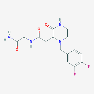 N~2~-{[1-(3,4-difluorobenzyl)-3-oxo-2-piperazinyl]acetyl}glycinamide