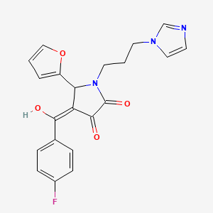 4-(4-fluorobenzoyl)-5-(furan-2-yl)-3-hydroxy-1-[3-(1H-imidazol-1-yl)propyl]-2,5-dihydro-1H-pyrrol-2-one