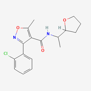 3-(2-CHLOROPHENYL)-5-METHYL-N-[1-(OXOLAN-2-YL)ETHYL]-12-OXAZOLE-4-CARBOXAMIDE