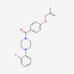 1-(2-fluorophenyl)-4-{4-[(2-methyl-2-propen-1-yl)oxy]benzoyl}piperazine