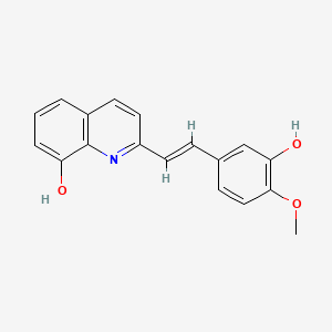 2-[(E)-2-(3-hydroxy-4-methoxyphenyl)ethenyl]quinolin-8-ol