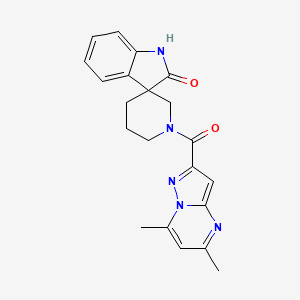 1'-[(5,7-dimethylpyrazolo[1,5-a]pyrimidin-2-yl)carbonyl]spiro[indole-3,3'-piperidin]-2(1H)-one