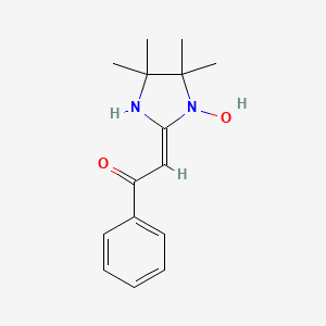 (2E)-2-(1-hydroxy-4,4,5,5-tetramethylimidazolidin-2-ylidene)-1-phenylethanone