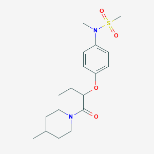 N-methyl-N-(4-{1-[(4-methyl-1-piperidinyl)carbonyl]propoxy}phenyl)methanesulfonamide