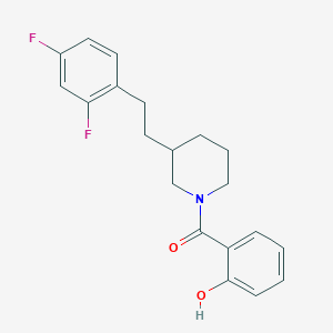 2-({3-[2-(2,4-difluorophenyl)ethyl]-1-piperidinyl}carbonyl)phenol