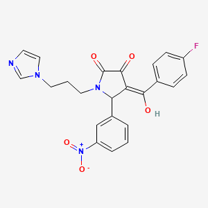 4-(4-fluorobenzoyl)-3-hydroxy-1-[3-(1H-imidazol-1-yl)propyl]-5-(3-nitrophenyl)-1,5-dihydro-2H-pyrrol-2-one